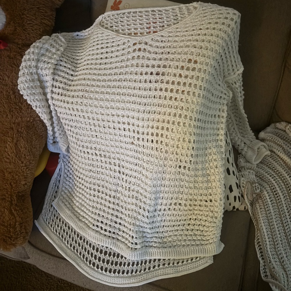 Women's White Knit Sweater